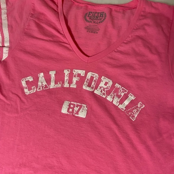 NWOT Pink Baseball California Short Sleeve Tee - Picture 5 of 7